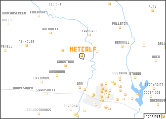 map of Metcalf