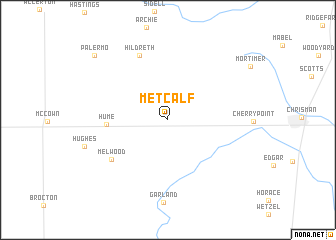 map of Metcalf