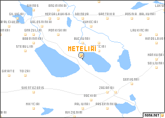 map of Meteliai