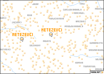 map of Meteževci