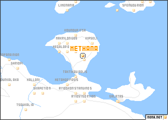 map of Méthana