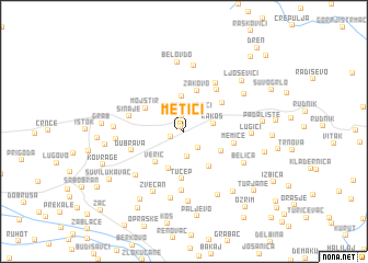 map of Metići