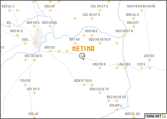 map of Métima