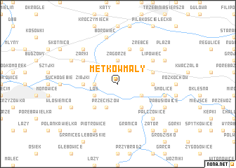 map of Metków Mały