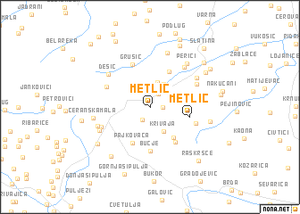 map of Metlić