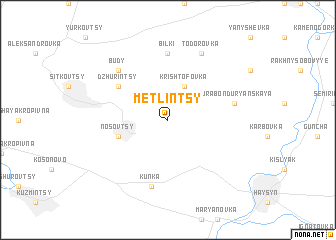 map of Metlintsy