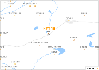 map of Mętno