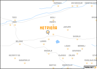 map of Mētriena