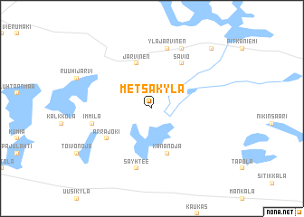 map of Metsäkylä