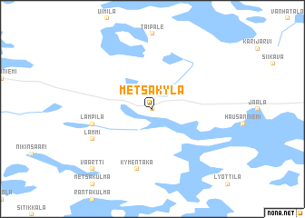 map of Metsäkylä