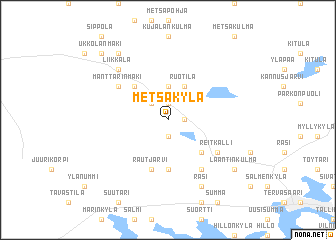 map of Metsäkylä