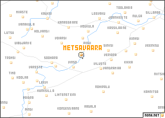 map of Metsavaara