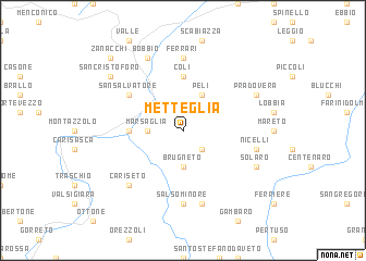 map of Metteglia