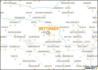 map of Mettingen