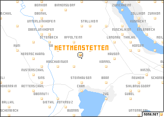 map of Mettmenstetten