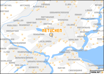 map of Metuchen