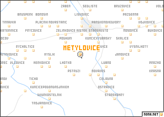 map of Metylovice