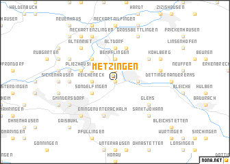 map of Metzingen