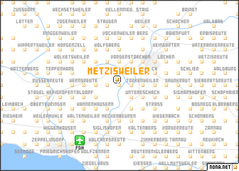 map of Metzisweiler