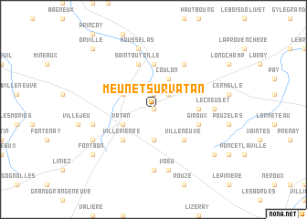 map of Meunet-sur-Vatan