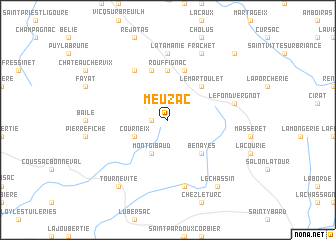 map of Meuzac