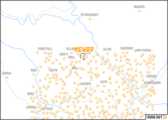 map of Mewār