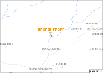 map of Mexcaltepec