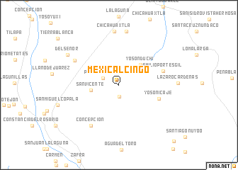 map of Mexicalcingo