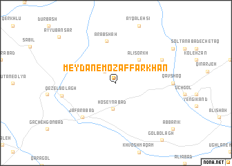 map of Meydān-e Moz̧affarkhān