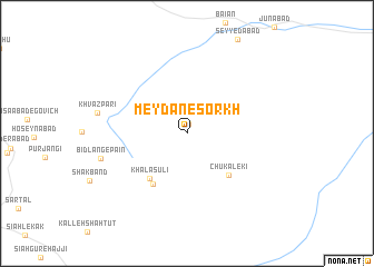 map of Meydān-e Sorkh