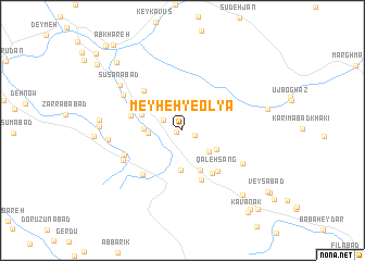 map of Meyheh-ye ‘Olyā