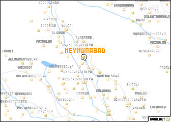 map of Meymūnābād