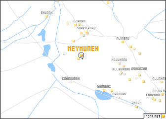 map of Meymūneh