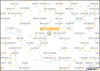 map of Meyronne