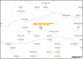 map of Meža Trūpi