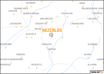 map of Mezcales