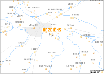map of Mežciems