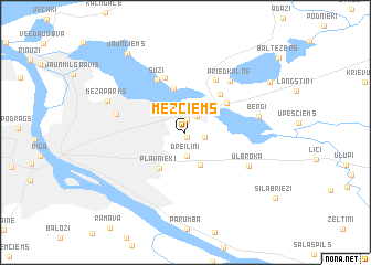 map of Mežciems