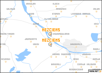 map of Mežciems