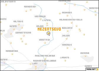 map of Mezentsevo