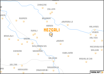 map of Mežgaļi