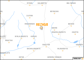 map of Mezhda