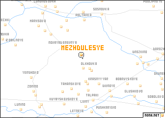 map of Mezhdulesʼye