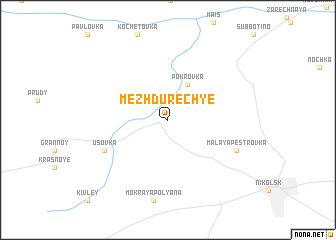 map of Mezhdurech\