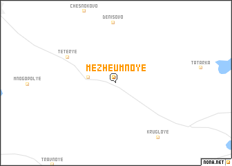 map of Mezheumnoye
