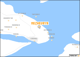 map of Mezhevaya