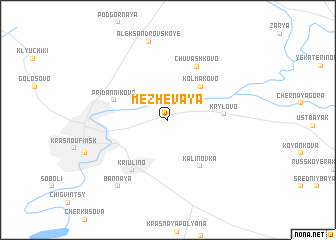 map of Mezhevaya