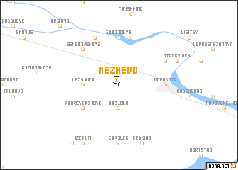 map of Mezhëvo