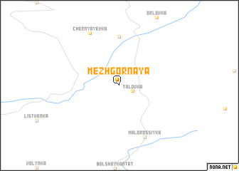 map of Mezhgornaya