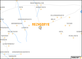 map of Mezhgorʼye